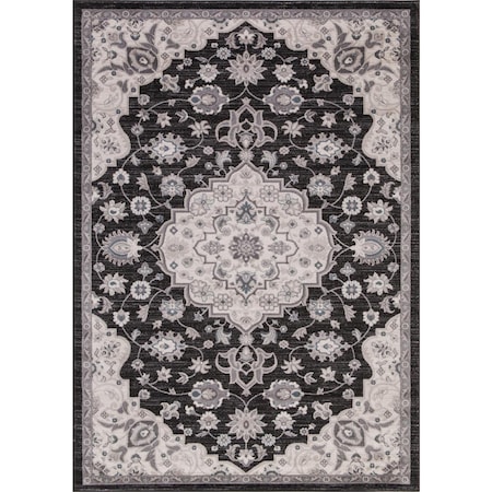 Concord Global 7 ft. 10 in. x 10 ft. 6 in. Lara Center Medallion - Anthracite 45537
